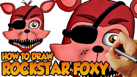 How To Draw Rockstar Foxy Fnaf 6 Freddy Fazbear S Pizza Simulator Youtube