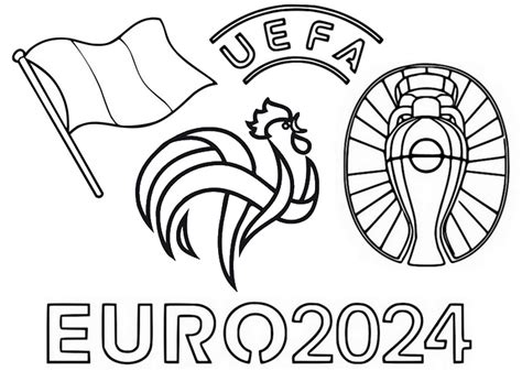 Coloring Page Uefa Euro 2024 French Team 385