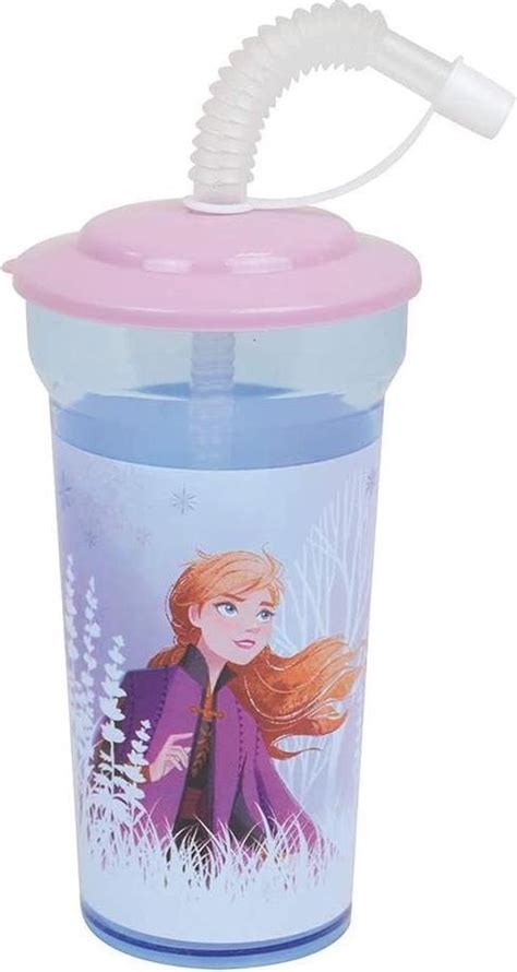 Disney Drinkbeker Met Rietje Frozen Meisjes Ml Roze Blauw Bol