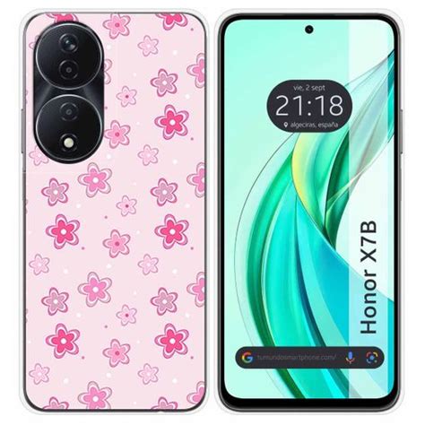 Funda Silicona Para Honor X7b Diseño Flores Dibujos con Ofertas en