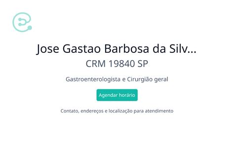 Jose Gastao Barbosa Da Silveira Gastroenterologista Em Franca SP