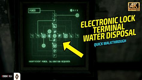 QUICK GUIDE Water Disposal Electronic Lock Terminal Resident Evil 4