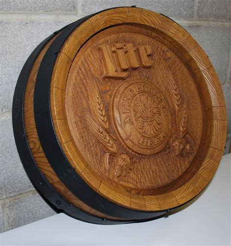 Vintage Miller Lite Beer Keg 3d Sign Etsy