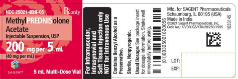 Methylprednisolone Acetate Injection Suspension