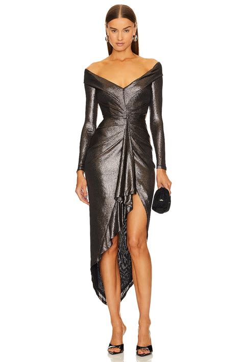 Michael Costello X Revolve Cosmo Midi Dress In Bronze Revolve