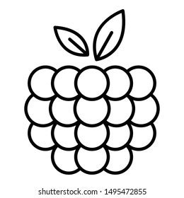 Raspberry Icon Outline Raspberry Vector Icon Stock Vector Royalty Free