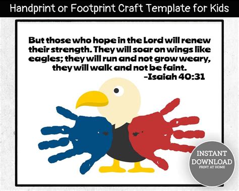 This Isaiah Eagle Handprint Craft Will Be A Great Piece Of