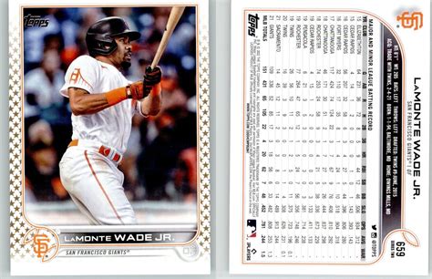 Lamonte Wade Jr Topps Gold Stars San Francisco Giants Ebay