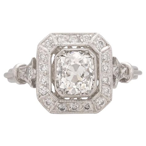 4 28ct Old Mine Cut Diamond Ring At 1stDibs