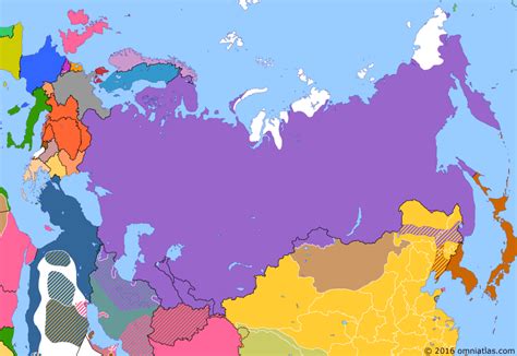 Russian Empire Map 1914