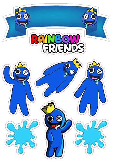 Topo De Rainbow Friends In 2023 Rainbow Themed Birthday Party 9th