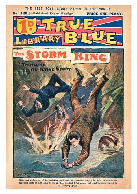 True Blue Library No Vintage Detective Comic Cover Reproduction Print