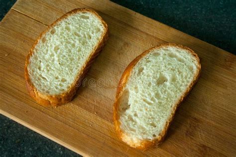 Cutted Two Slices Of Bread Stock Photo Image Of Healthy 119332628