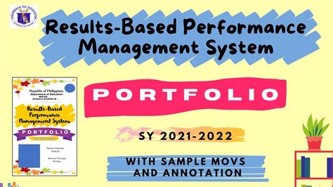 Results Based Performance Management System Rpms Sy 2021 2022 Youtube