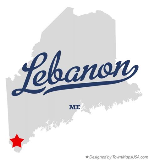 Map of Lebanon, ME, Maine