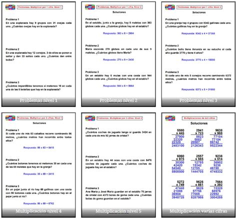 Problemas De Multiplicaci N Para Ni Os Matem Ticas Gratis