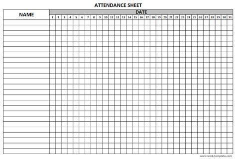 Free Printable Teacher Attendance Sheets - James Thompson's Free Math ...