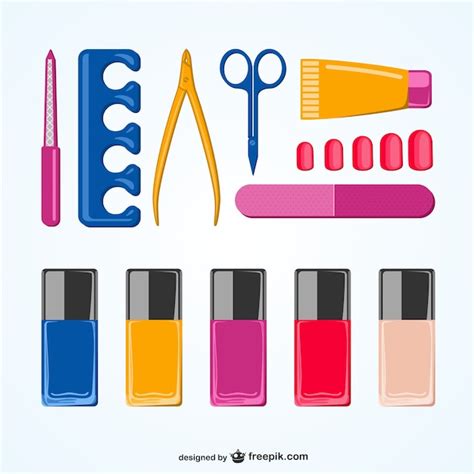 Pack De Vectores De Elementos De Manicura Descargar Vectores Gratis