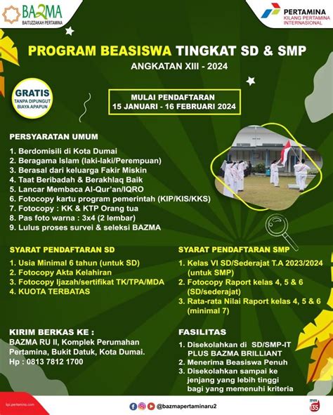 Beasiswa Tingkat Sd And Smp Tahun 2024