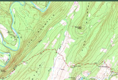 Map Showing Ice Mountain West Virginia Explorer