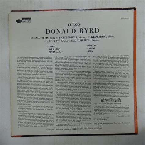 Us Blue Note Rvgdonald Byrd Fuego Yahoo