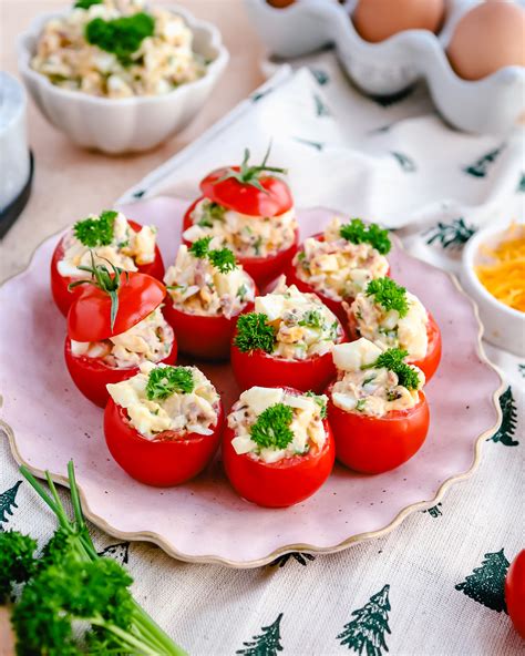 Gef Llte Tomaten Mit Eiersalat Tasty Tom