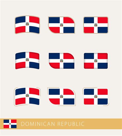 banderas vectoriales de república dominicana, colección de banderas de ...