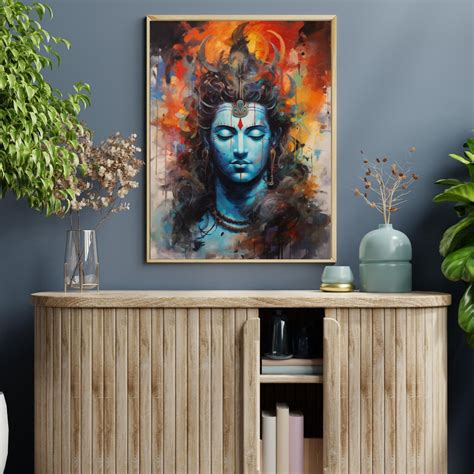 Lord Shiva Wall Art Hindu God Lord Shiva Print Shiva Shiva Etsy