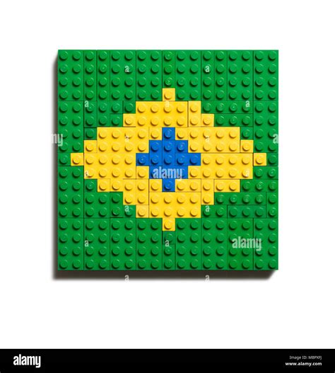 The Brazilian flag made from Lego Stock Photo - Alamy