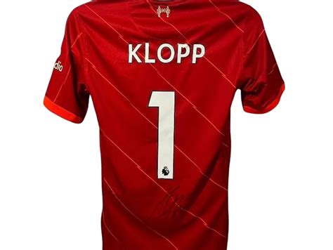 Jürgen Klopp s Liverpool 2021 22 Signed Official Shirt CharityStars