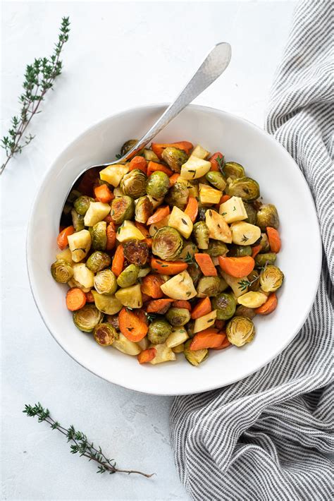 Roasted Brussels Sprouts Carrots And Parsnips Flavor The Moments