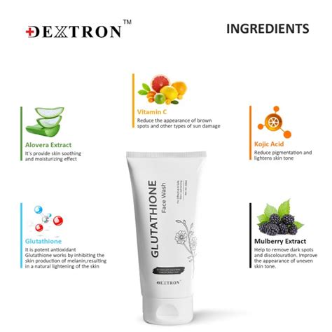 Dextron Glutathione Facewash For Effective & Safe Skin Lightening For ...