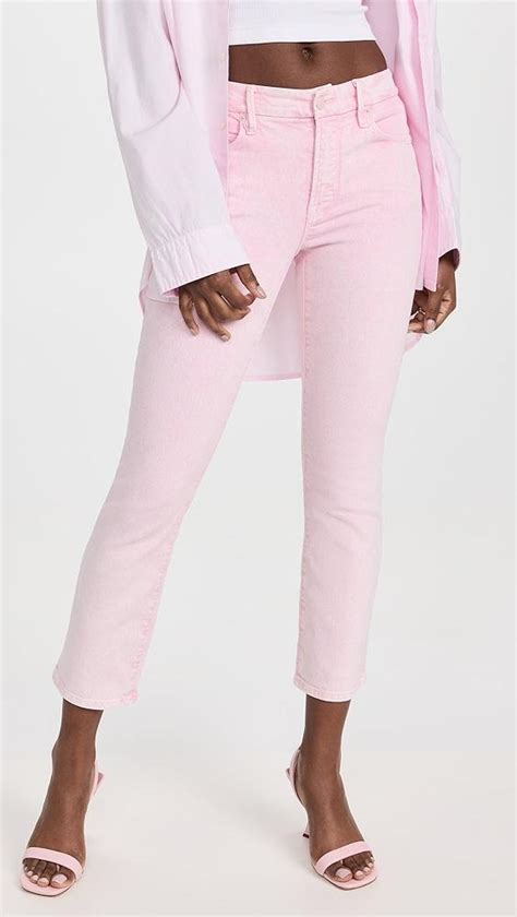 GOOD AMERICAN Good Legs Straight Jeans In Pink Lyst