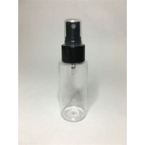 Ml Clear Pet Cylinder Bottle With Black Atomiser