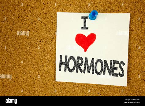 Hand Writing Text Caption Inspiration Showing I Love Hormones Concept