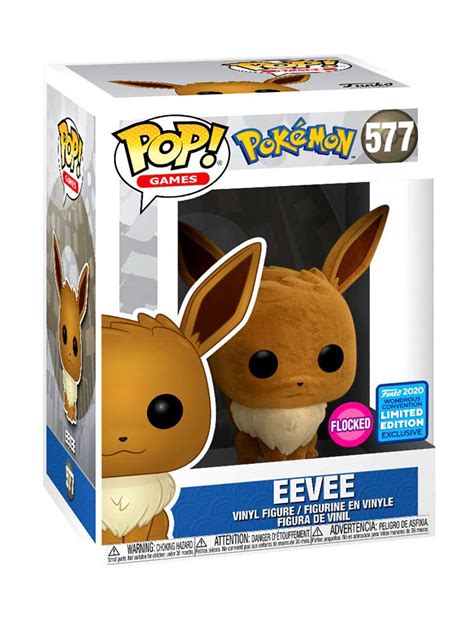 Funko Pop Pokémon N°577 Eevee Evoli Flocked Wondrous Convention