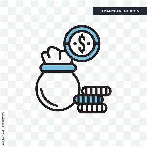 Coins Vector Icon Isolated On Transparent Background Coins Logo Design