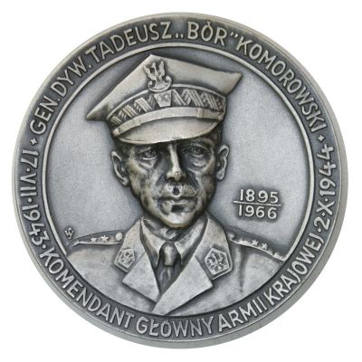 medal GENERAŁ TADEUSZ BÓR KOMOROWSKI 1944 POWSTANIE WARSZAWSKIE