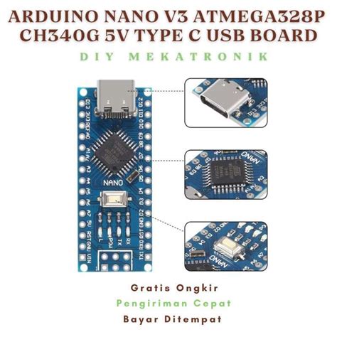 Jual Arduino Nano V Atmega P Ch G V Type C Usb Board Di Seller