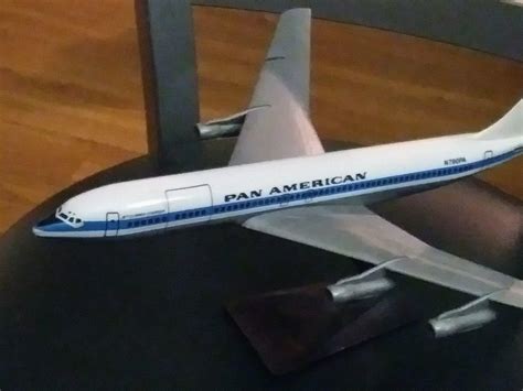 Pan American Am Boeing 707 320 Desk Display Jet Model 1100 Aircraft Es