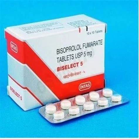 Pharmaceutical Tablets Bisoprolol Fumarate Tablet Usp 5 Mg From Meerut