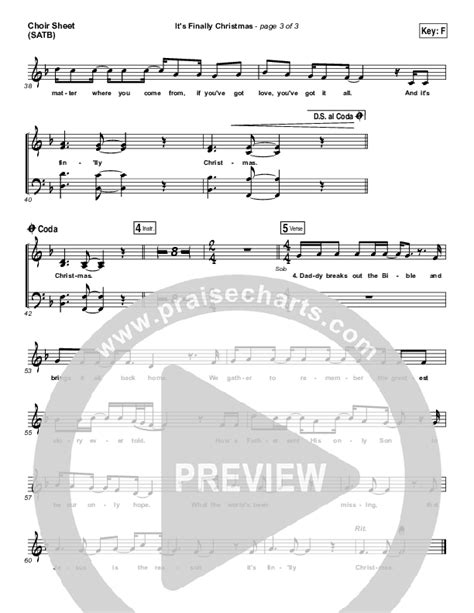 It S Finally Christmas Choir Sheet Music PDF Casting Crowns