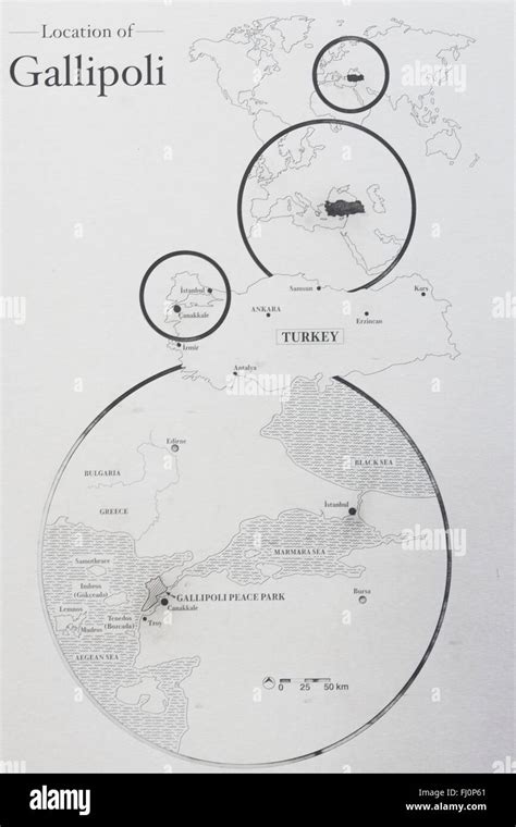 Location map of Gallipoli Stock Photo - Alamy