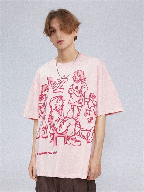 Aelfric Eden Cartoon Line Character Print Tee Aelfric Eden