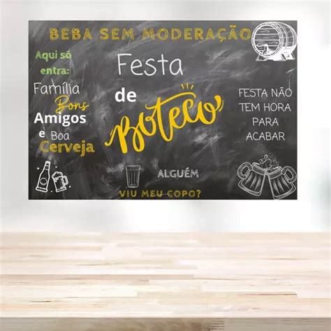 Painel De Festa Infantil Grande Boteco Lona 2 0 X 1 5 M MercadoLivre