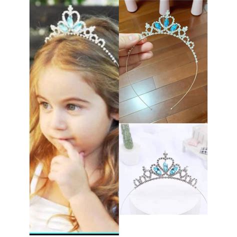 Jual Fairyland Asesoris Rambut Anak Bando Mahkota Tiara Permata Biru