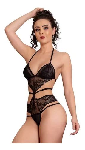 Lingerie Sexy Body Renda Detalhada Sensual Costas Aberta Frete Gr Tis