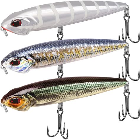 TRUSCEND Diving Fishing Lures With BKK Hooks Pencil Plopper Fishing