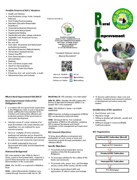 Rural Improvement Club Pdf Farms Agriculture