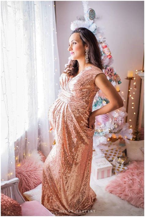 Sesi N De Fotos De Vestido De Maternidad De Lentejuelas Etsy